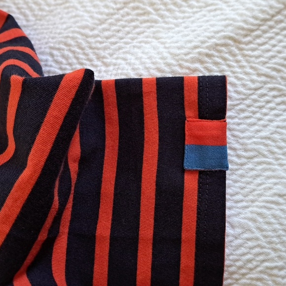 NWT KULE Womens Coral/Navy‎ Cotton Turtleneck SIZE XS - Picture 7 of 8